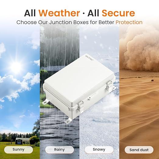 QILIPSU UL94-V0 Outdoor Electrical Box 8.3"x6.3"x3.9" Waterproof Junction Box - Image 7