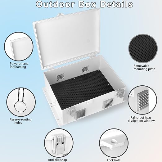 Outdoor Electrical Junction Box, Ventilation and Heat Dissipation ABS Plastic - Image 5