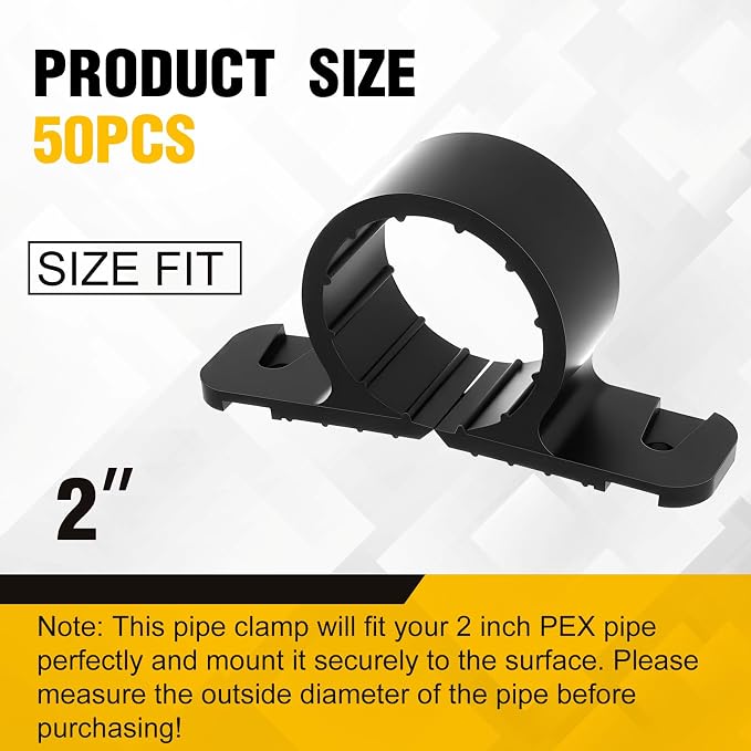 Briwooody 50 Pack 2 Inch Pipe Supports Suspension - Image 2
