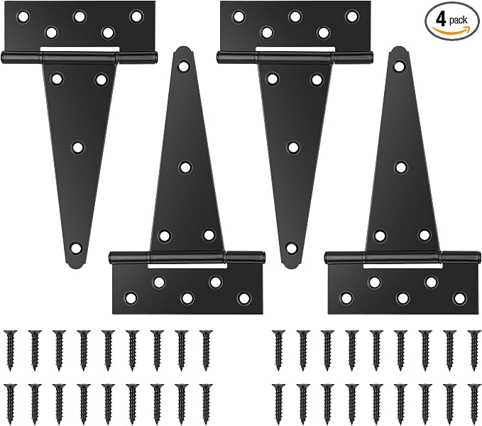 4 Pack 8 Inch T Hinge, Heavy Duty Hinges by Unknown