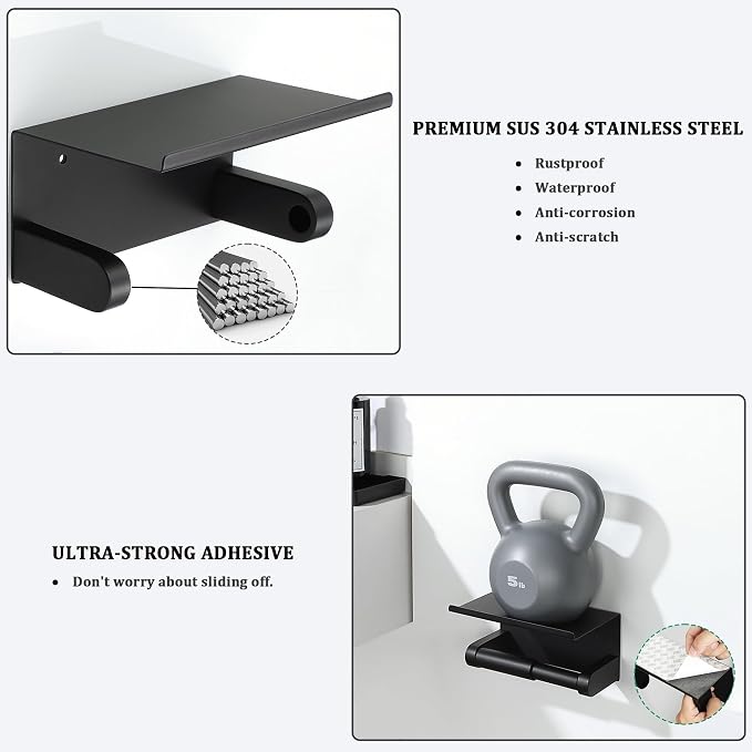 Alise Black Toilet Paper Holder - Image 6