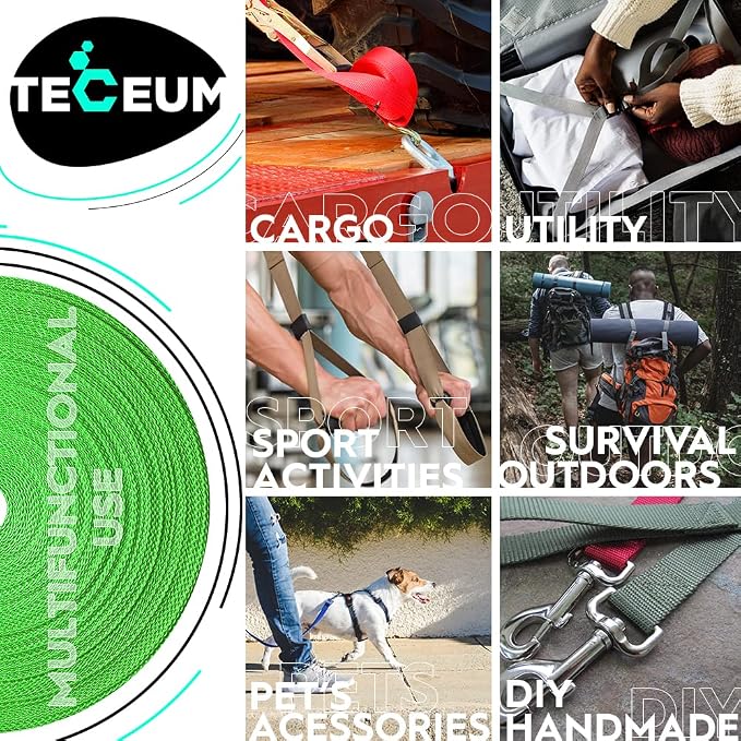 Webbing Strap, 3/4" to 2", 10-50 Yds, EDC gear, backpack repair and pet dog - Image 4