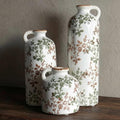 Green Floral Vase Set of 3 by CheeryStow