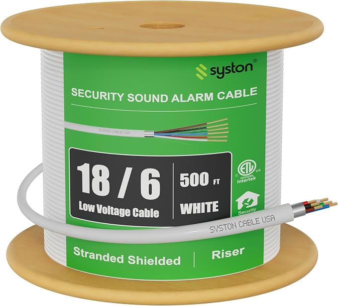 SYSTON 18/6 Fire Security Burglar Station Sound Alarm Control Cable Wire by SystonCableTechnology