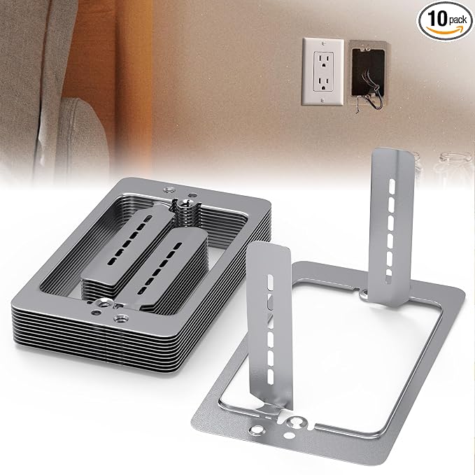 10 Pcs Low Voltage Mounting Bracket 1 Gang, Single Gang Drywall Brackets | Low by CHOWZZ