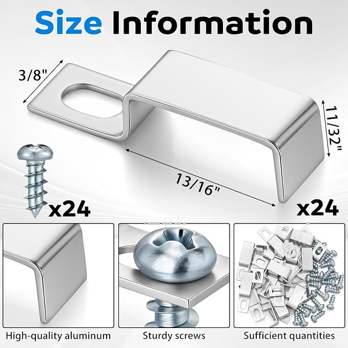 Zonon 24 Pcs Window Screen Clips - Image 2