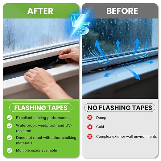 Bghdas Flashing Tape for Windows & Doors, 3.75" x 75' | Industrial Strength for - Image 4