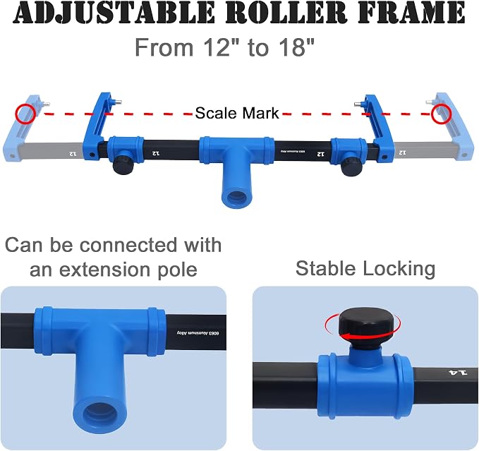 18-Inch Self-Leveling Cement Tool Kit, Upgraded Spike Roller Set - Image 3