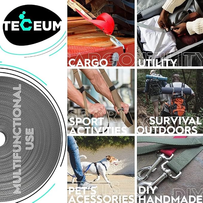 Webbing Strap, 3/4" to 2", 10-50 Yds, EDC gear, backpack repair and pet dog - Image 4
