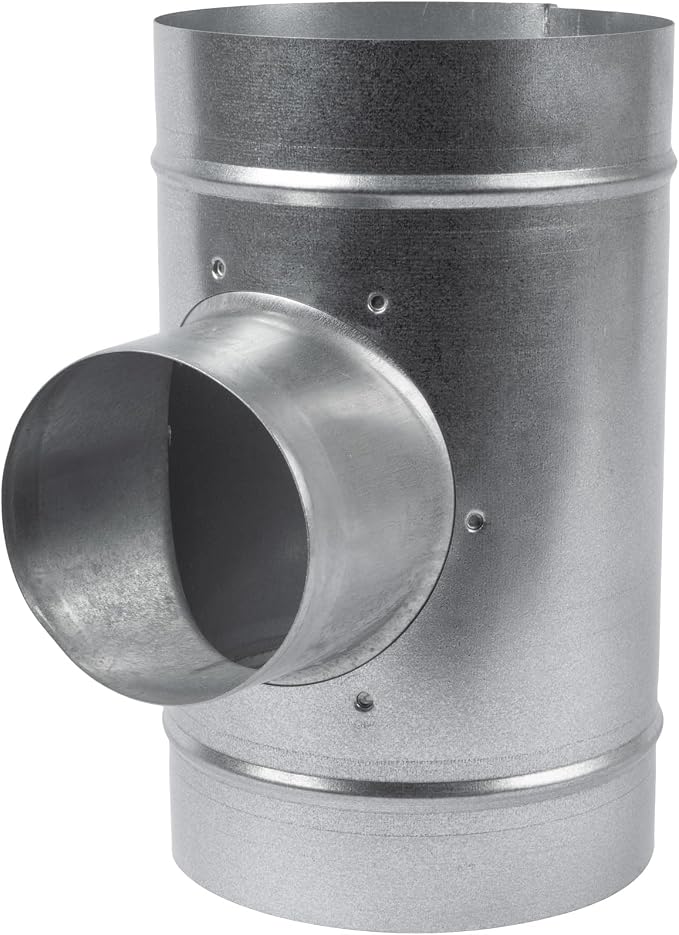 90° Degree Ø6 x 6 x 4 Inch T Shape Duct Splitter by HVACOV