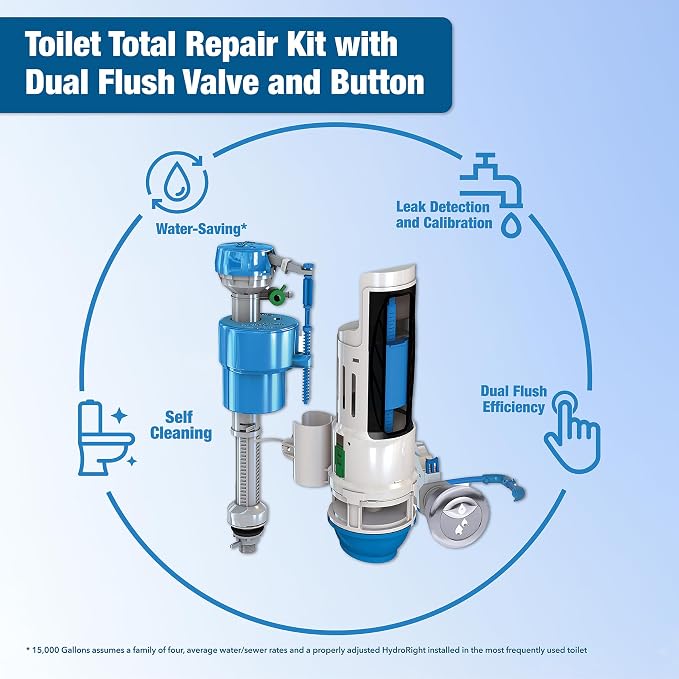 Danco HydroRight Water-Saving Toilet Repair Kit, Dual Flush - Image 4