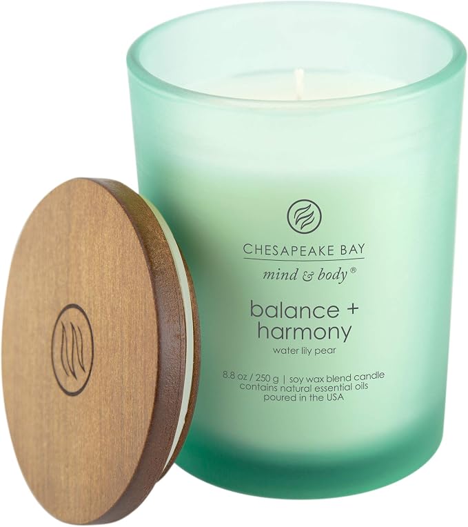 Chesapeake Bay Balance + Harmony Scented Candle Water Lily Pear Fragrance 50 - Image 4