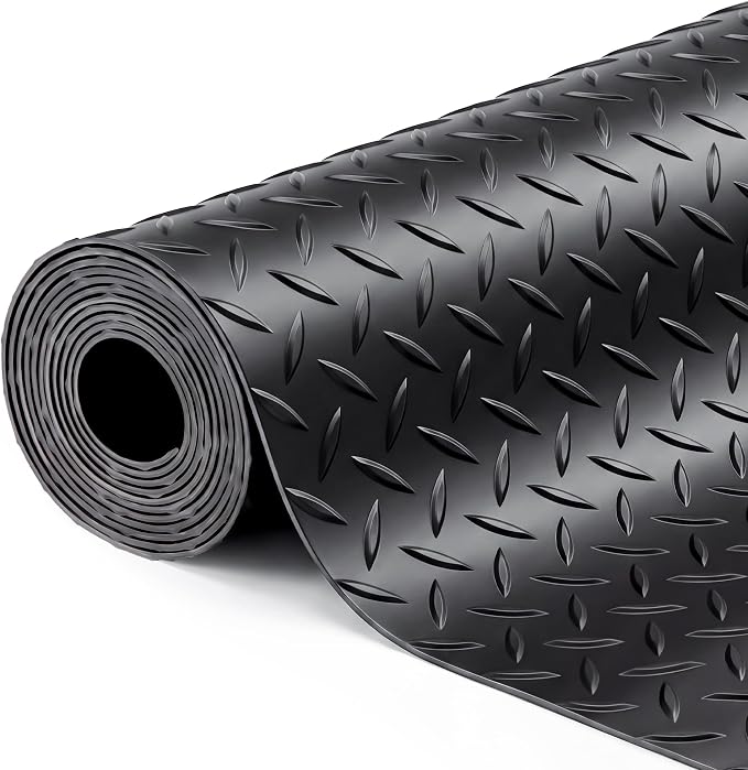 SEAL 8 x 20 FT Premium Garage Floor Mat, Solid 2.8mm Thick Lay-Flat Black by SEAL