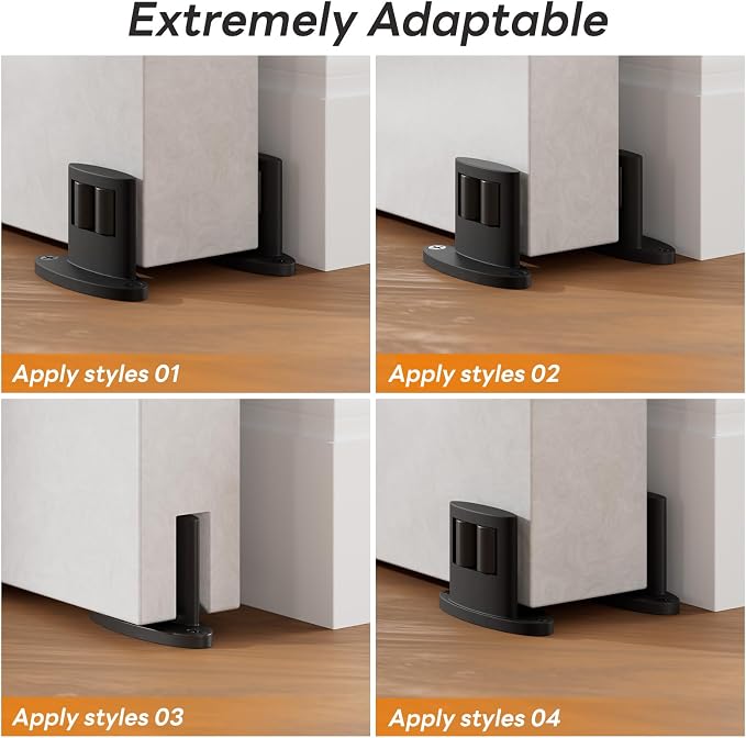 2Pack Sliding Barn Door Bottom Floor Guide, Double-Sided Roller Design - Image 4