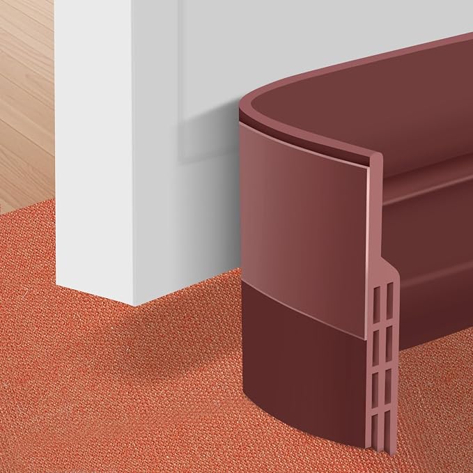 78'' Under Door Draft Stopper, Strong Adhesive, Blocks Draft & Dust | Silicone by Trisiki