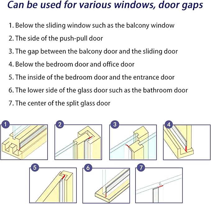 TAROSE Weather Stripping Door Seal, 49 Feet Long Transparent | Shower Door Seal - Image 3