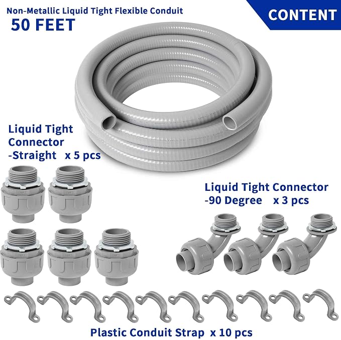 Yariwiz Flexible Electrical Conduit Liquid Tight PVC Conduit Kit - Image 5