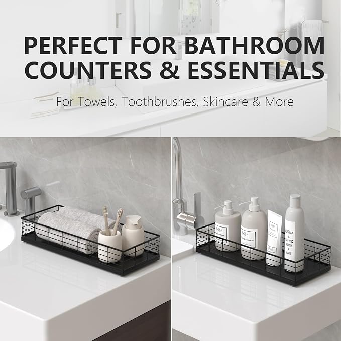 Toilet Paper Storage Basket, Narrow Bathroom Countertop Organizer - Image 4