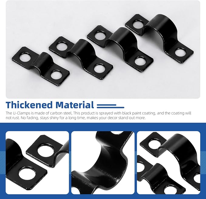 Glarks 40pcs 5/8/10/12mm Pipe Strap Clamp - Image 4