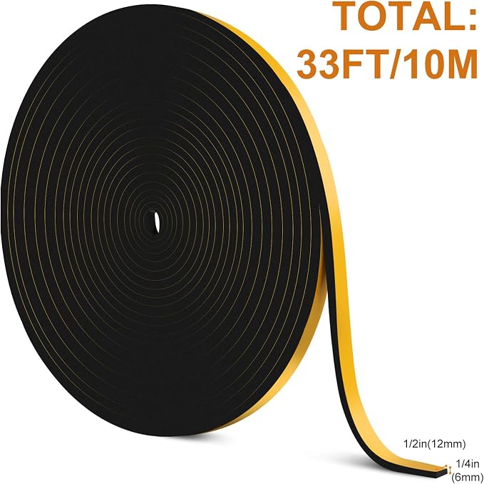 Ninsula 33Ft Door Weather Stripping, Strong Adhesive, Sound Proof, Door - Image 2