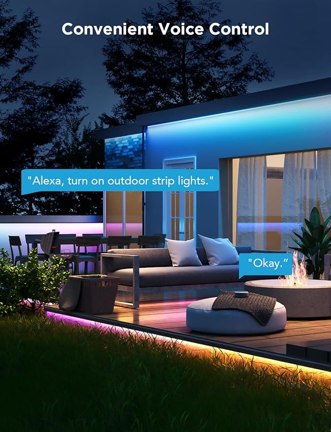 Govee Outdoor LED Strip Lights, 98.4ft Smart Outdoor Lights Work - Image 7