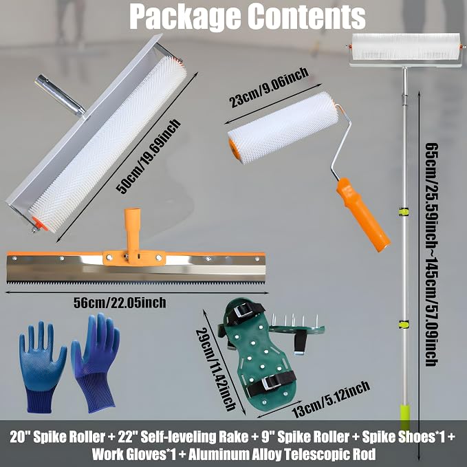 Self Leveling Cement Tool Kit, Epoxy Floor Kit, Self-Leveling Rake, Spike Shoes - Image 6