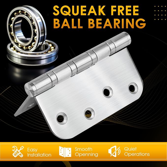 304 Stainless Steel Door Hinges 4 inch X 4 inch Heavy Duty Ball Bearing Non - Image 4