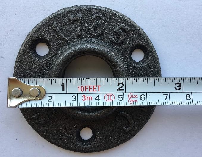 2Pack Inch Floor Flange Cast Iron Pipe Floor Threaded Pipe Fitting Industrial - Image 2