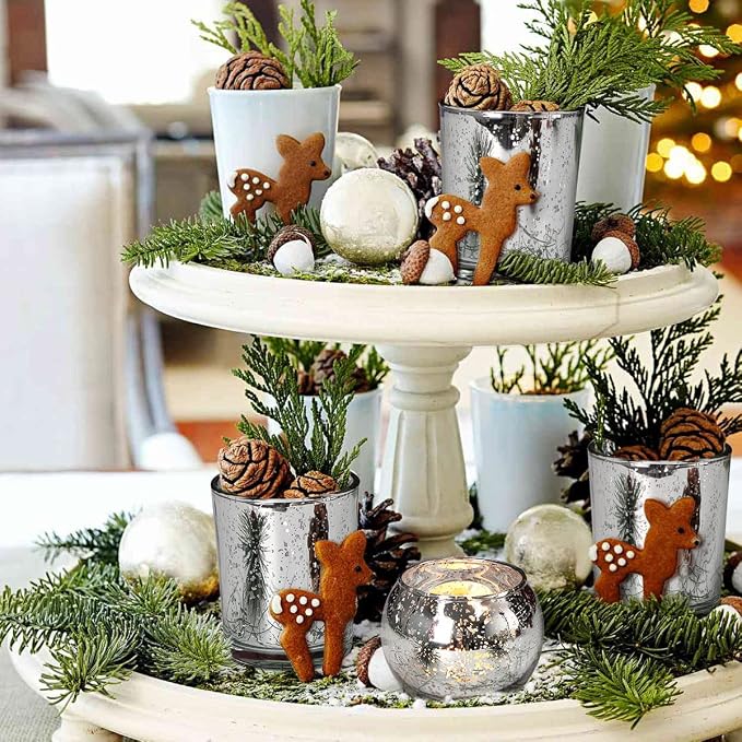 DEVI Silver Votive Tealight Candle Holders 24PCS, Mercury Glass Candle Holders - Image 5