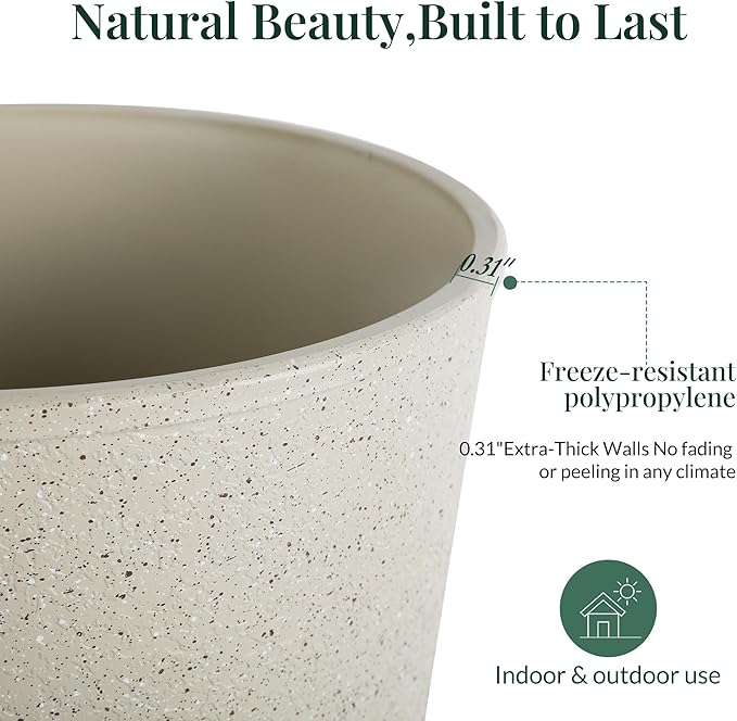 KOL Planters Flower Pots, Plastic Urn Planters - Image 5
