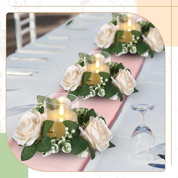 Yunlly 20 Pcs Rose Candle Rings - Image 6