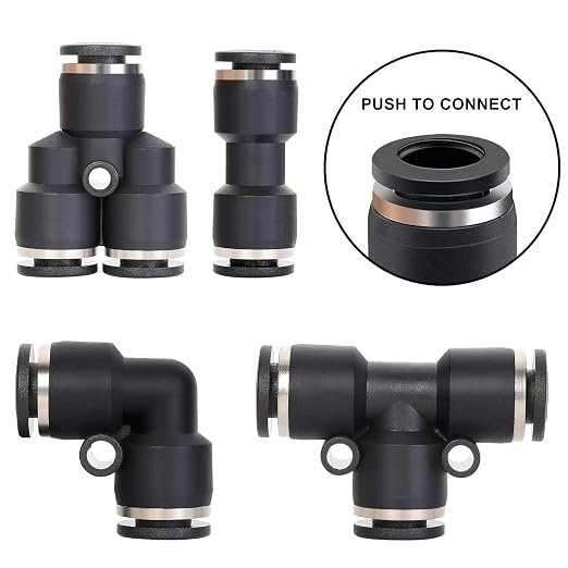 Air Line Tubing Kit, 1/4 Inch OD x 32.8 Feet Polyurethane PU Tube and Push to - Image 4