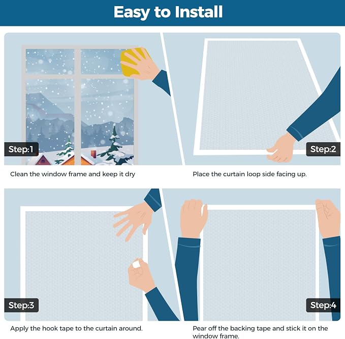 Augblinds Window Insulation for Winter, Curtain Size 46 Inch x 62 Inch - Image 7