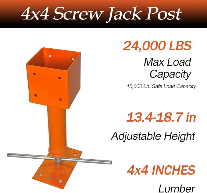 4x4 Screw Jacks, 14.5" - Image 5