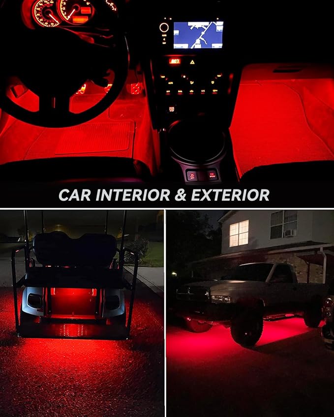 Keiurot 12V Led Light Strip for Cars 24Inch Connectable & Waterproof, - Image 3