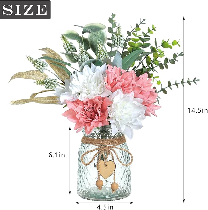 14.5" Artificial Dahlia Flowers - Image 6