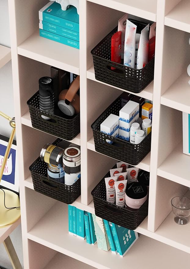 WYT Woven Storage Organizer Basket, 10.1 x 7.55 x 4.1 - Image 7