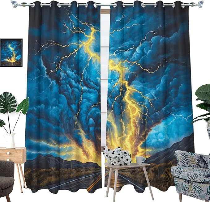 Fantasy Lightning Road Blackout Curtains - Image 3