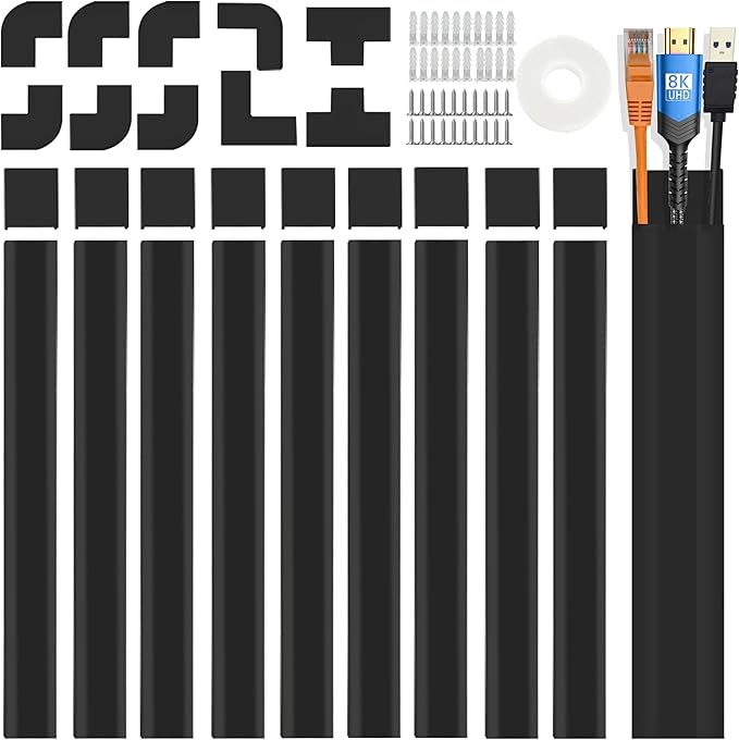 157" Cord Cover Raceway Kit, Large Cable Cover by Bestongbestservicesforyou