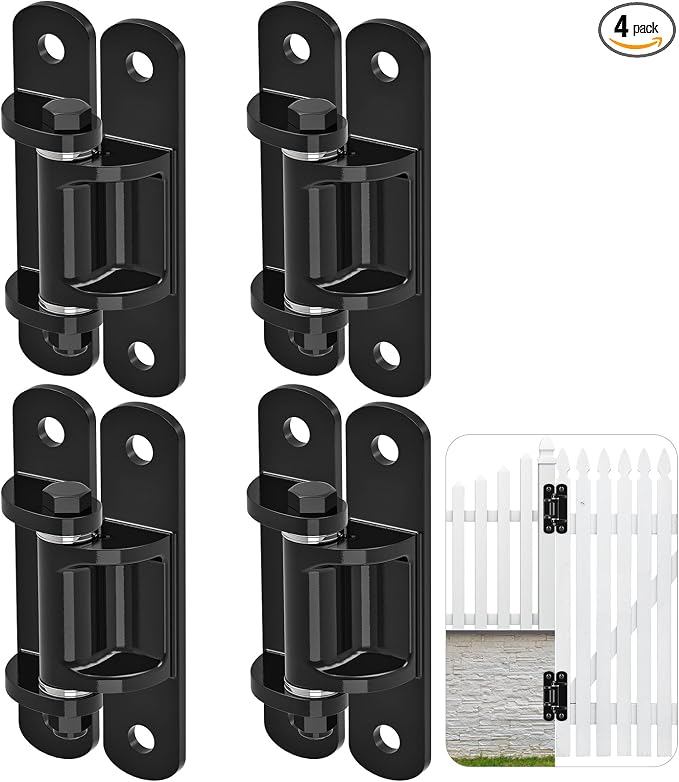 Insaga 6.7'' Heavy Duty Gate Hinges 1100LB Capacity 4PCS of 6mm Steel Hinges by Insaga