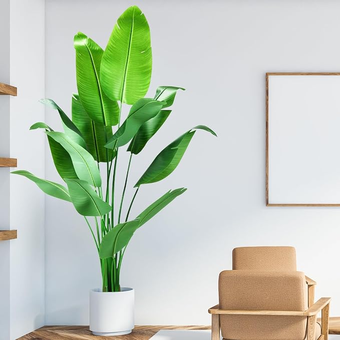 Bird of Paradise Plant Artificial 7ft, Faux Plants Indoor Tall - Image 5