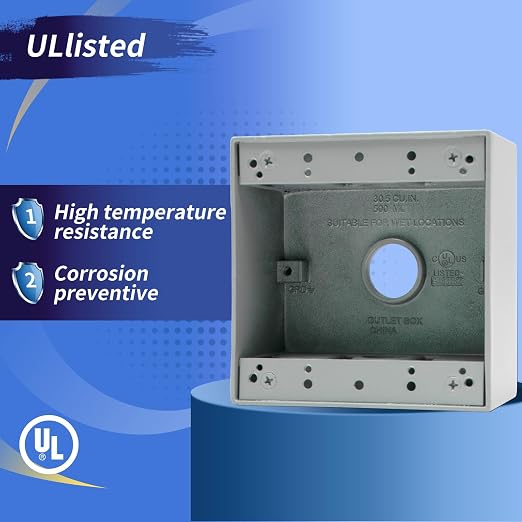 Double Gang 3-3/4" Weatherproof Outdoor Box - Image 3