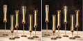NUPTIO Hurricane Candle Holder for Candlestick: 6 Pcs Gold Taper Candlestick by Nuptio