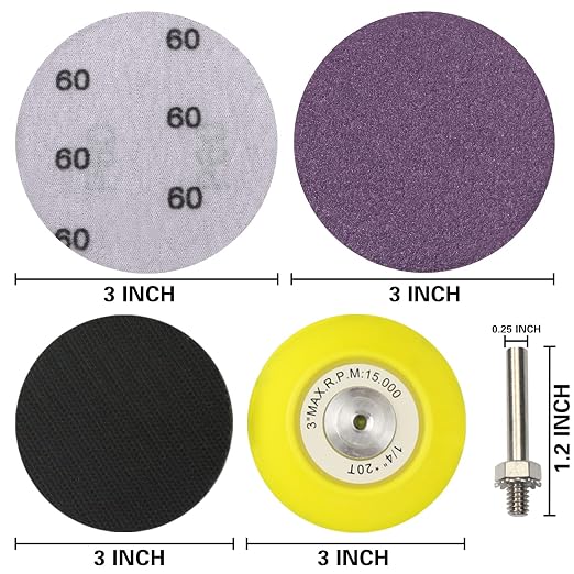 MAXMAN 3" Sanding Discs, 600-5000 Grit Wet/Dry Sandpaper, - Image 4