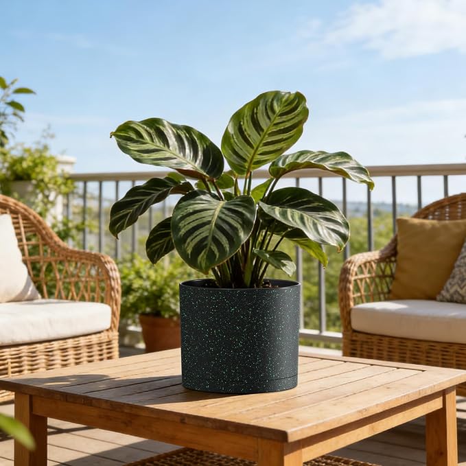 Plant Pots, 10/9/8 Inch 3 Pack Cylindrical Flower Pots - Image 6