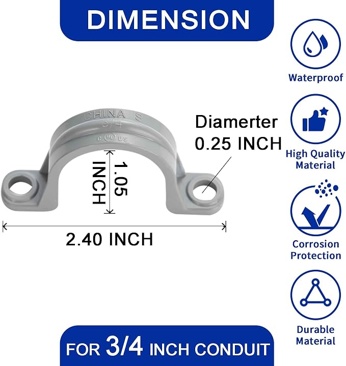 Yariwiz 3/4 PVC Electrical Conduit Fitting Plastic Liquid Tight Conduit - Image 4