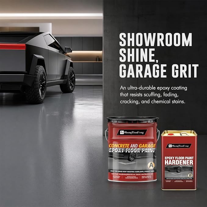 Two-Component Epoxy Floor Paint Kit, 4 Gallon Self-Leveling & Roller Coating - Image 7