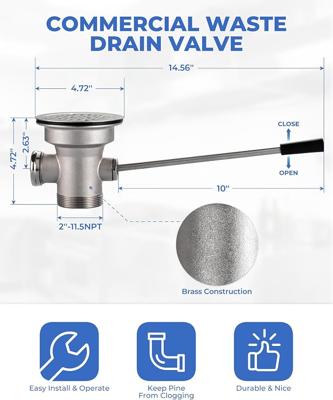 3-1/2 Inch Commercial Sink Drain - Image 3