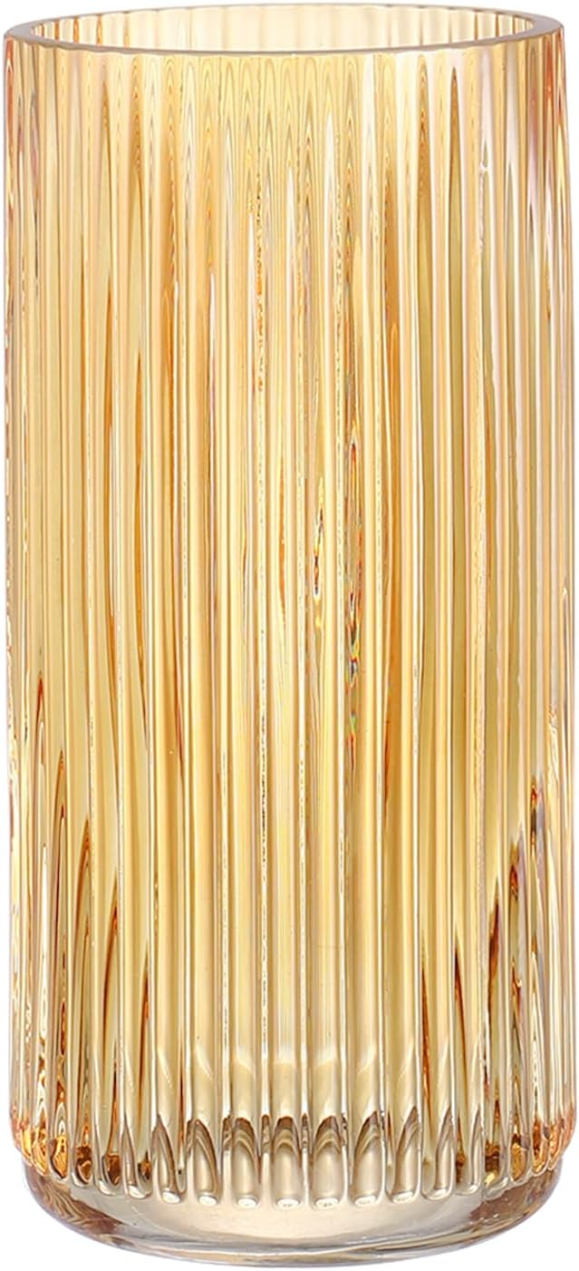 Ribbed Glass Vase, Flower Vases by MARTAGE