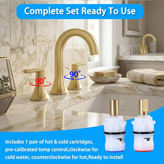 Ceramic Stem Disc Faucet Cartridge Replacement Bathroom Tap - Image 6